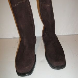 Vintage Handmade Children's Brown Nubuck Boot